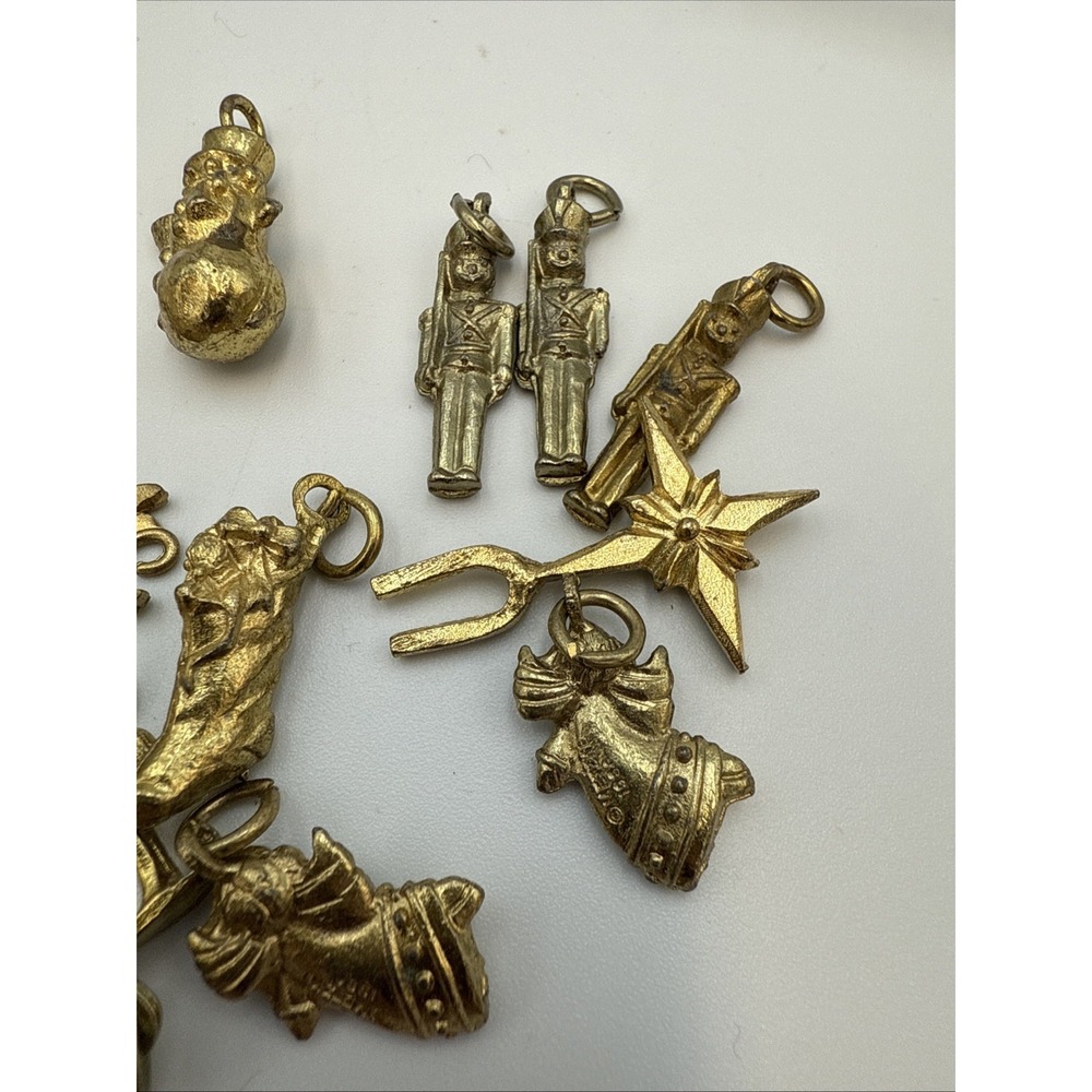 Vintage Metzke Christmas Tree (2 Piece) With Brass Ornaments (w Box) - Picture 12 of 15